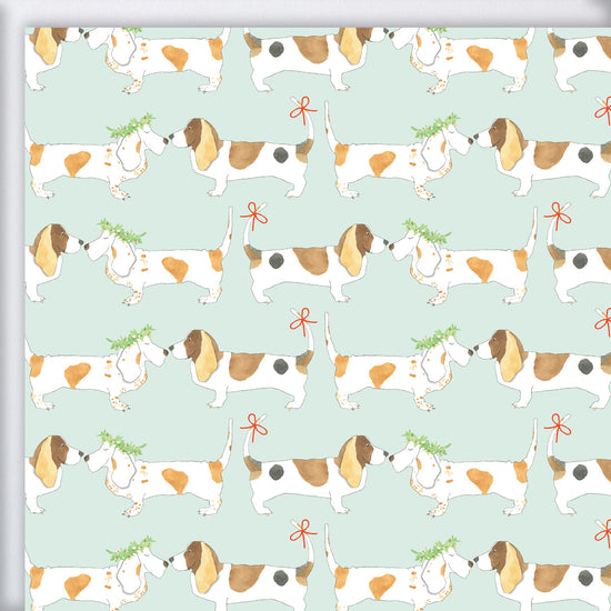 Festive Hound Gift Wrap by Sara Fitz