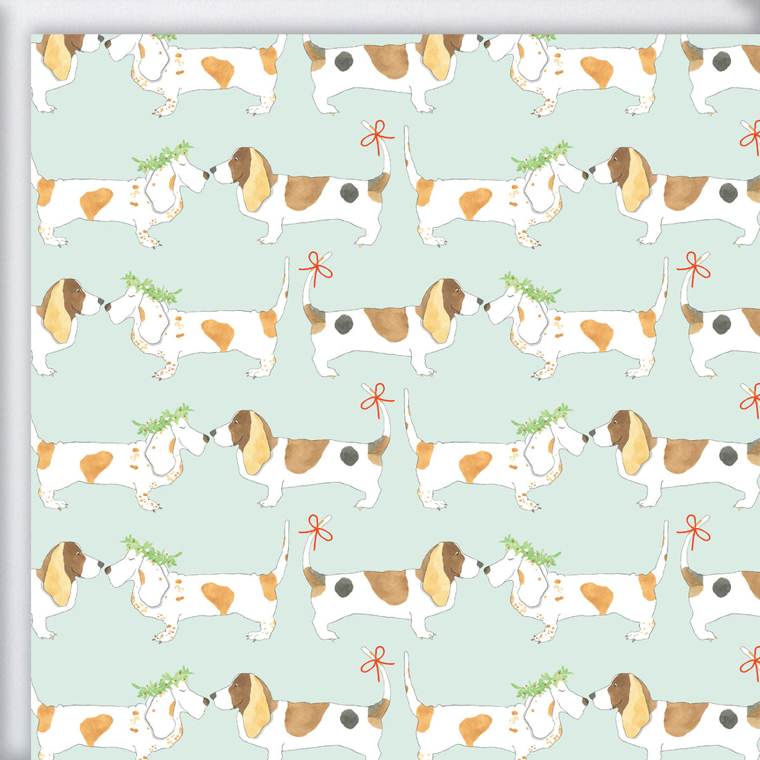 Festive Hound Gift Wrap by Sara Fitz
