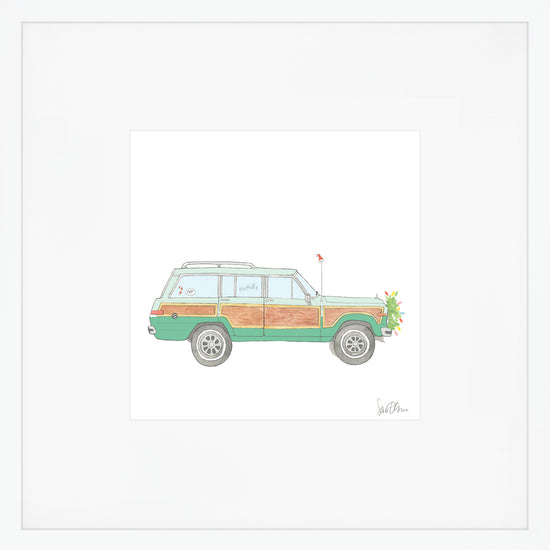 Holiday Wagon Art Print by Sara Fitz