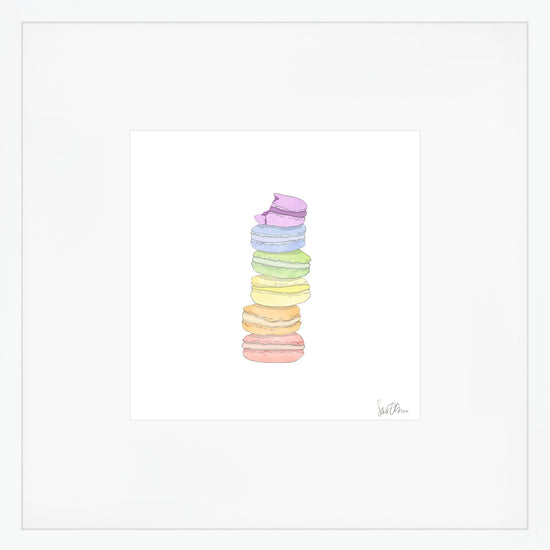 Rainbow Macaron Art Print by Sara Fitz