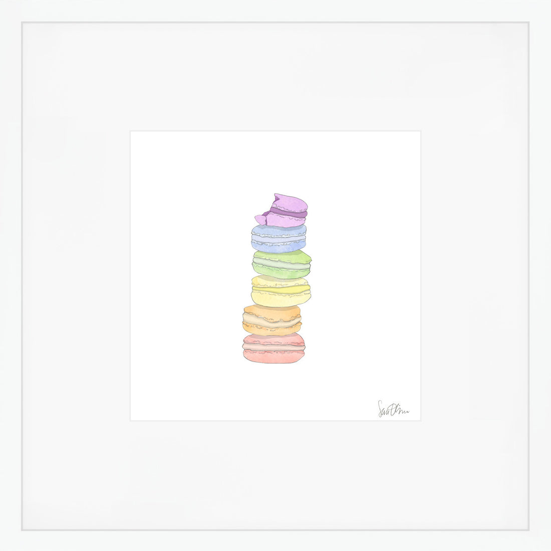 Rainbow Macaron Art Print