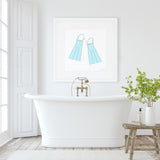 Swim Fins Mega Art Print by Sara Fitz