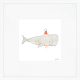Santa Whale Art Print by Sara Fitz