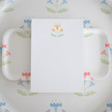 Large Block Print Blue Tray, Round by Sara Fitz