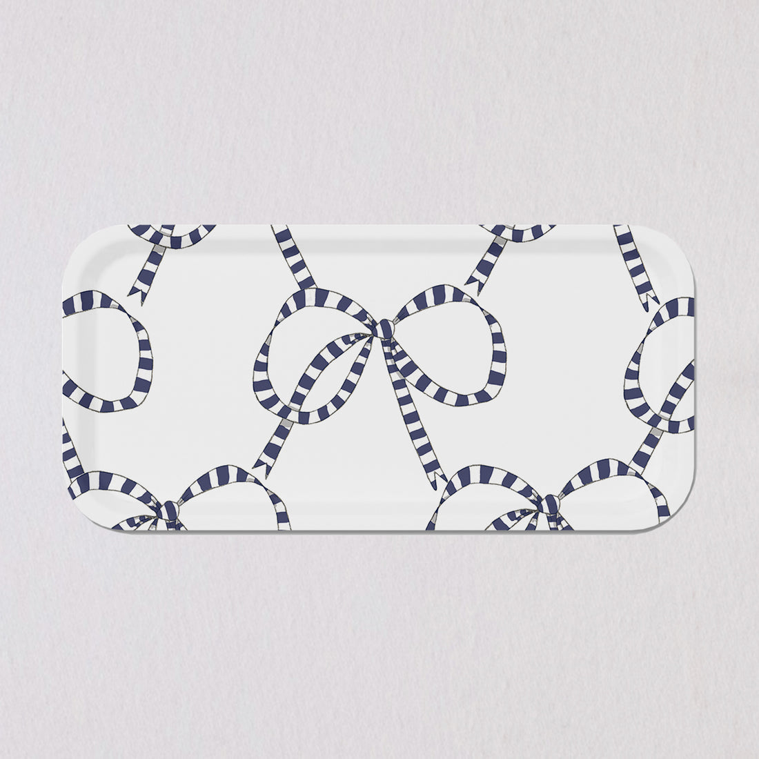 Small Striped Bow Tray