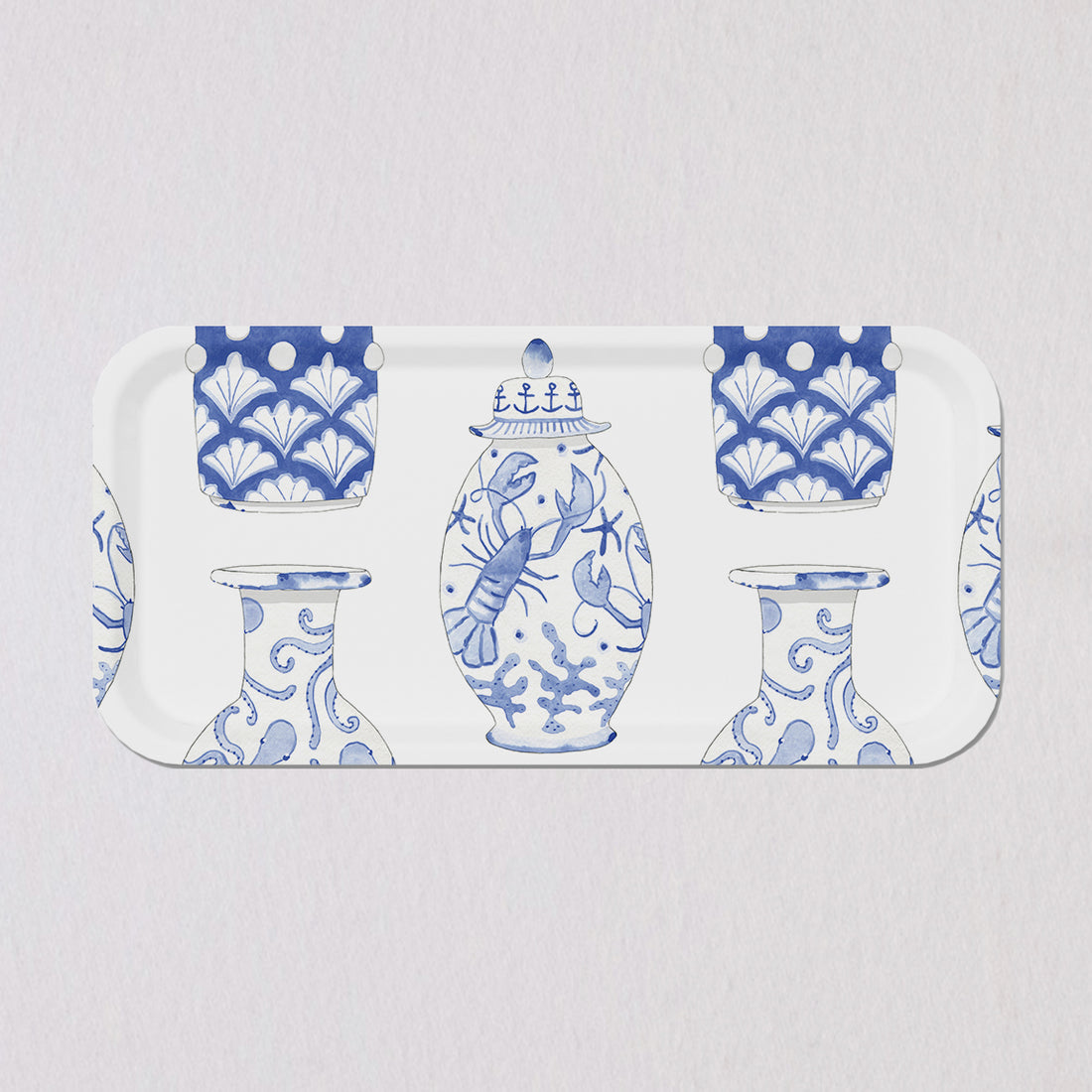 Small Nautical Ginger Jar Tray by Sara Fitz