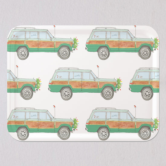 Large Holiday Wagon Tray by Sara Fitz