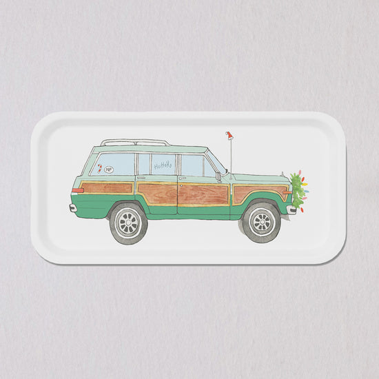 Small Holiday Wagon Tray by Sara Fitz