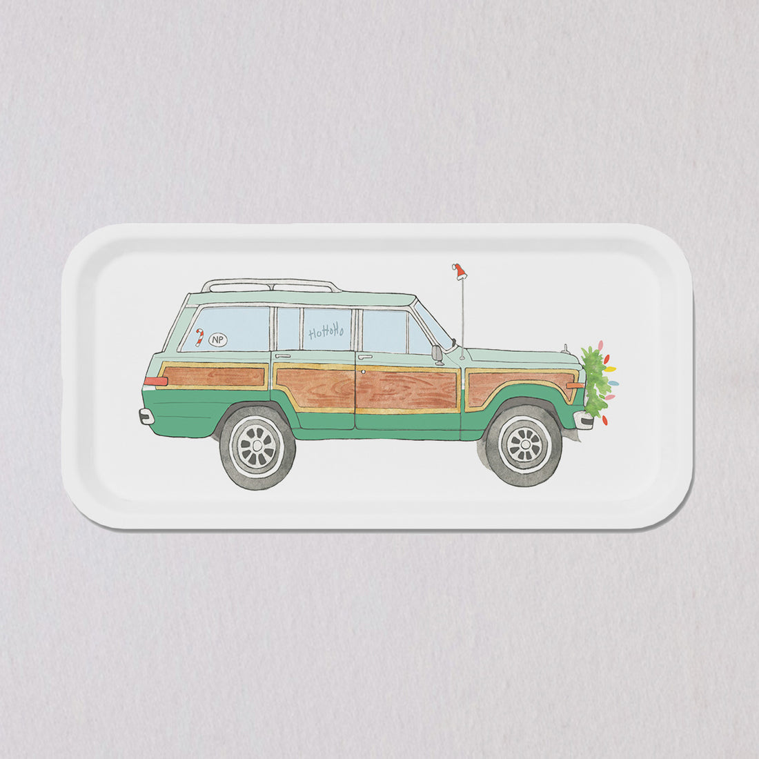 Small Holiday Wagon Tray by Sara Fitz
