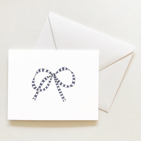 Striped Bow Note Card by Sara Fitz