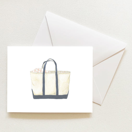 Canvas Tote Note Card by Sara Fitz