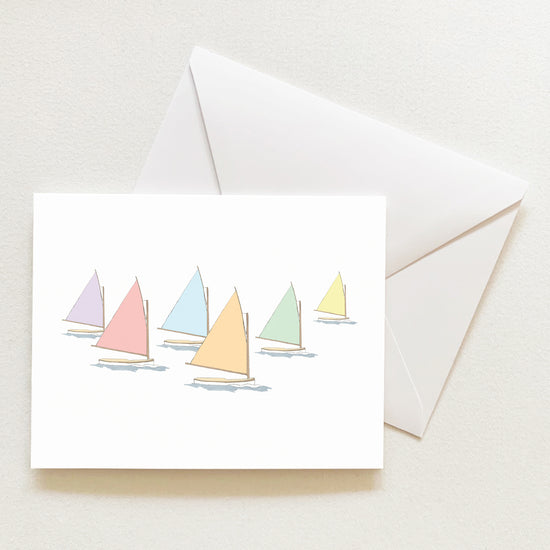 Rainbow Fleet Note Card by Sara Fitz