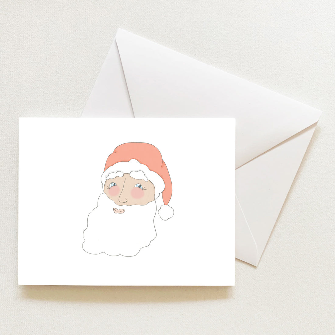Jolly Santa Note Card by Sara Fitz