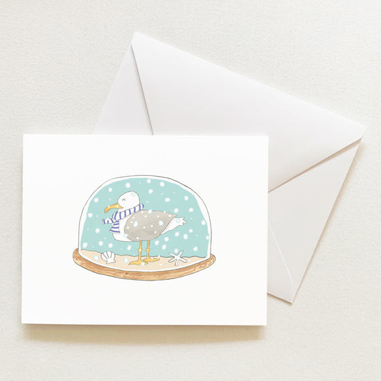Snow Globe Note Card by Sara Fitz