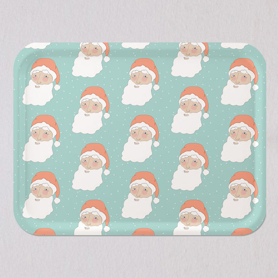 Large Jolly Santa Tray by Sara Fitz
