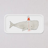 Small Santa Whale Tray by Sara Fitz