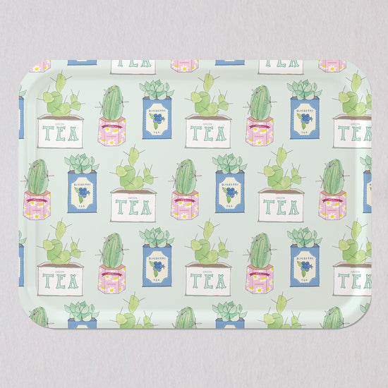 Large Tea Tins Tray by Sara Fitz