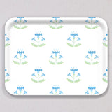 Large Block Print Blue Tray by Sara Fitz