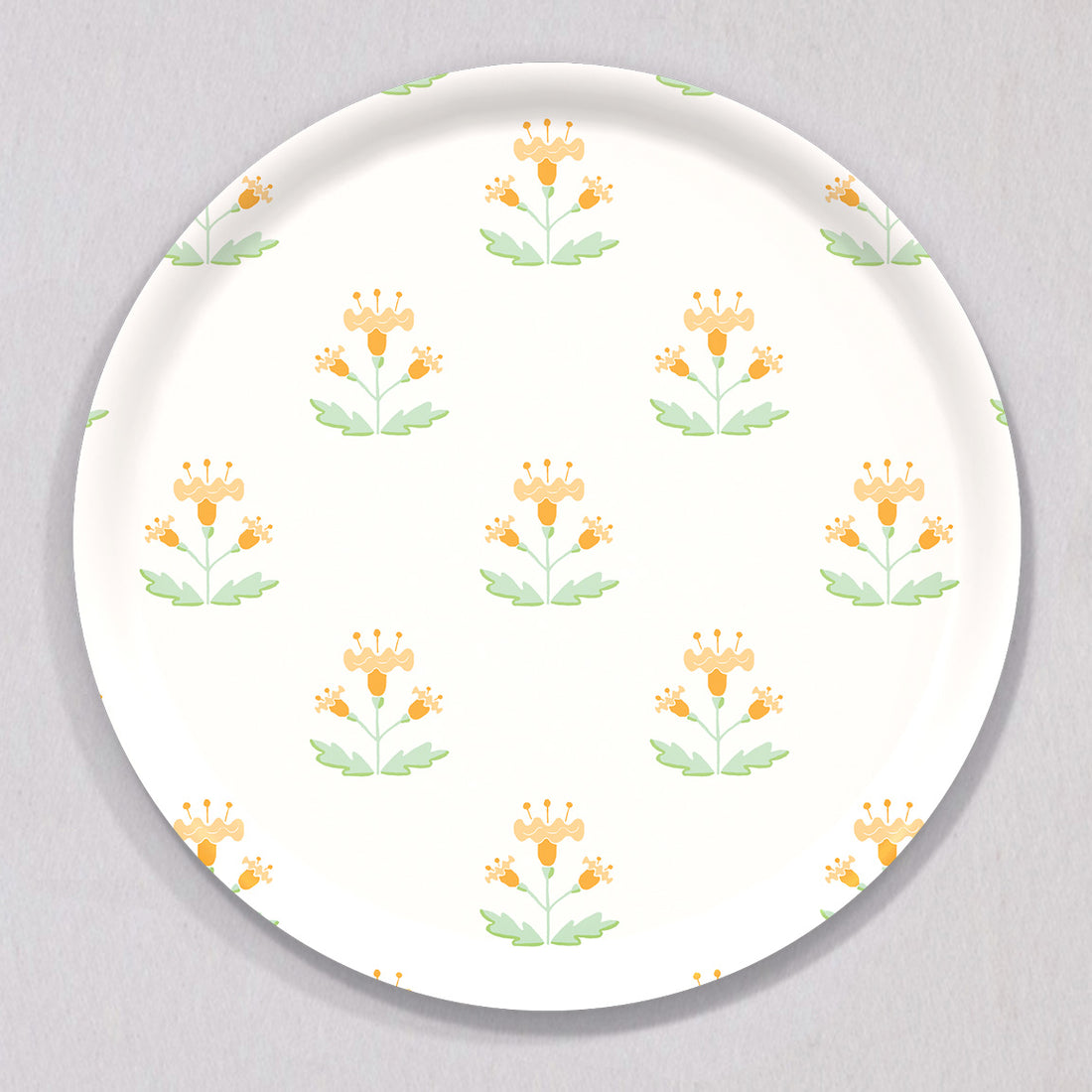 Large Block Print Sherbet Tray, Round by Sara Fitz