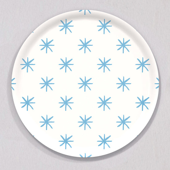 Large Star Blue Tray, Round by Sara Fitz