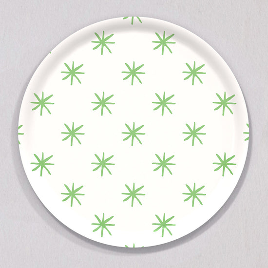 Large Star Green Tray, Round by Sara Fitz