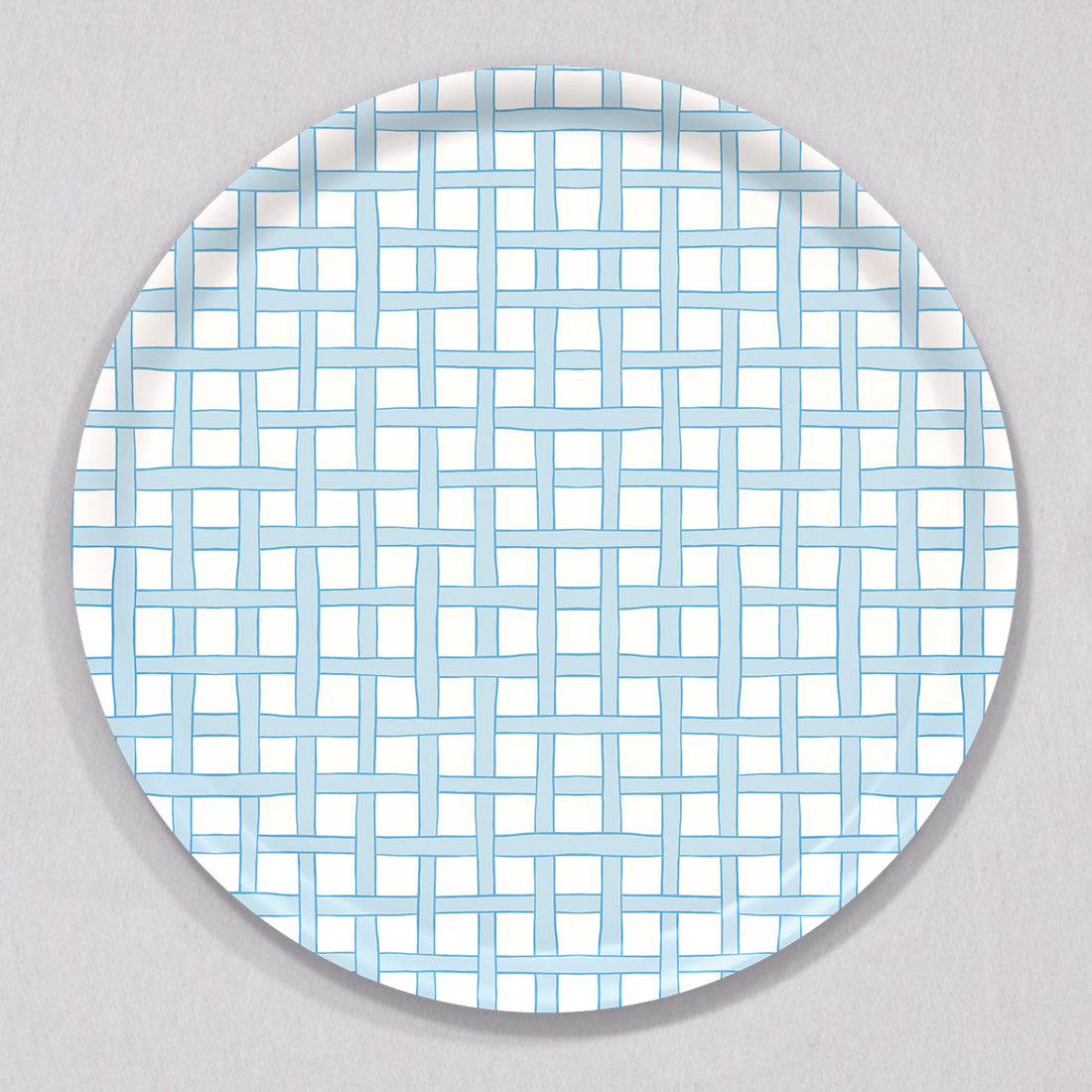 Large Woven Blue Tray, Round by Sara Fitz