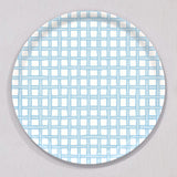 Large Woven Blue Tray, Round