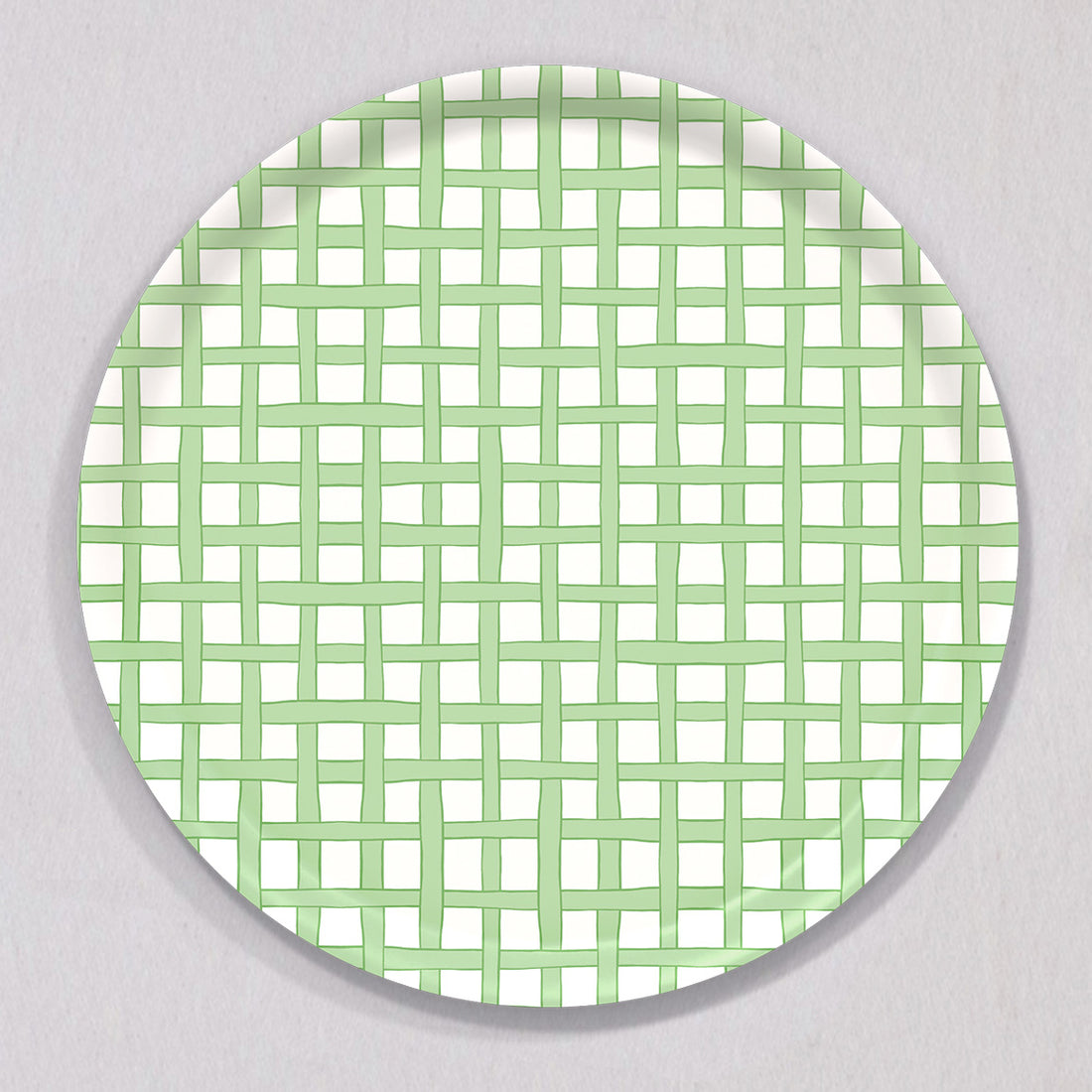 Large Woven Green Tray, Round by Sara Fitz
