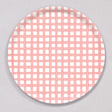 Large Woven Pink Tray, Round