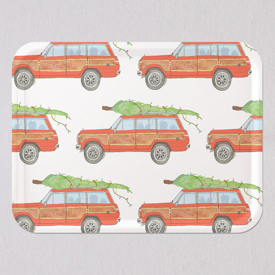 Large Tree Topped Wagon Tray by Sara Fitz