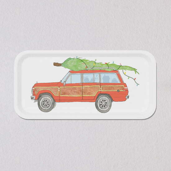 Small Tree Topped Wagon Tray by Sara Fitz