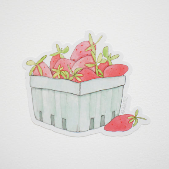 Strawberry Basket Sticker