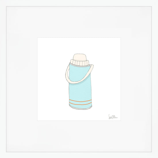 Thermos, Blue Art Print by Sara Fitz