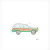 Holiday Wagon Art Print by Sara Fitz