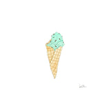 Mint Gelato Art Print by Sara Fitz