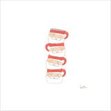 Santa Mug Art Print by Sara Fitz
