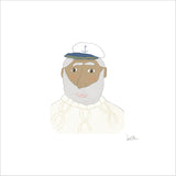 Skipper Cable Knit Art Print by Sara Fitz