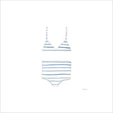Two-Piece, Striped Art Print by Sara Fitz