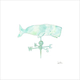 Whale Weathervane Art Print by Sara Fitz