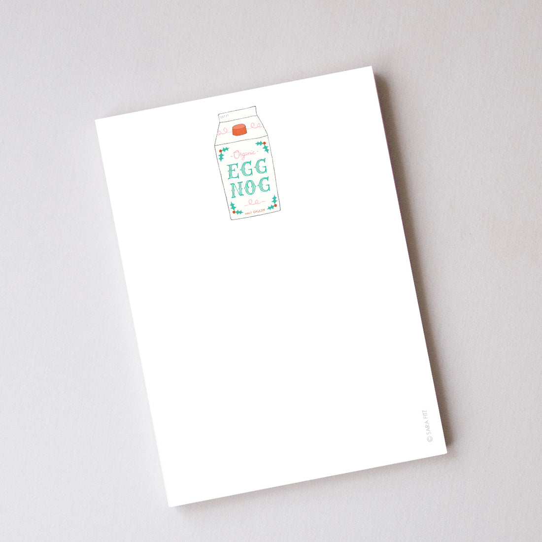 Eggnog Notepad by Sara Fitz