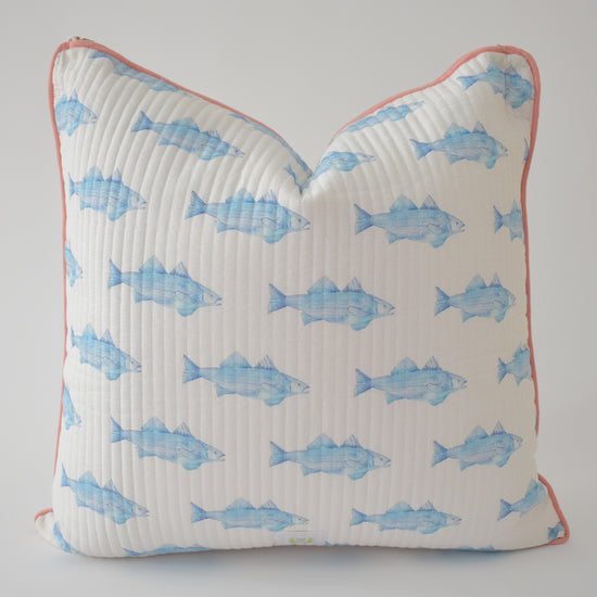 Oversized Pillow, Blue Fish