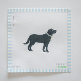 Black Pup Needlepoint