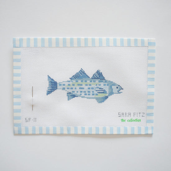 Blue Fish Needlepoint