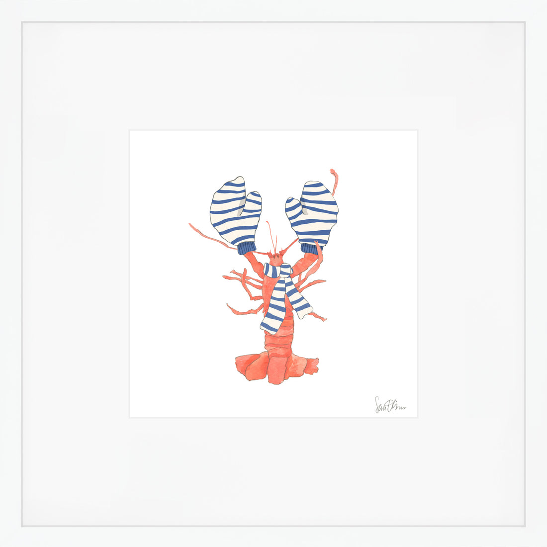 Cozy Lobster Art Print