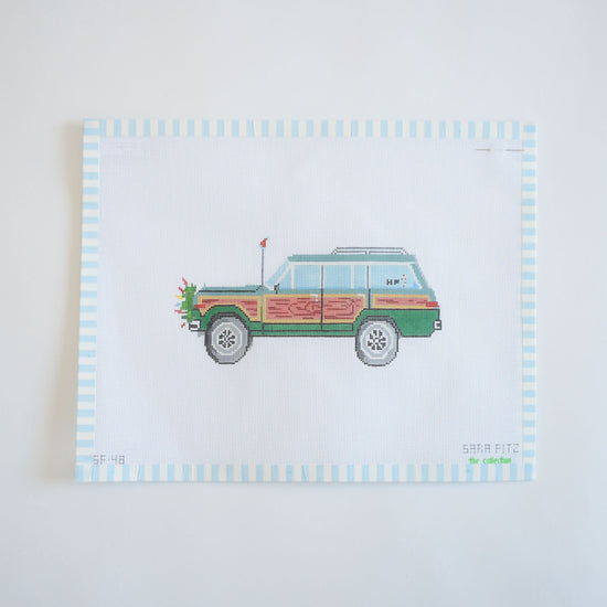 Holiday Wagon Needlepoint