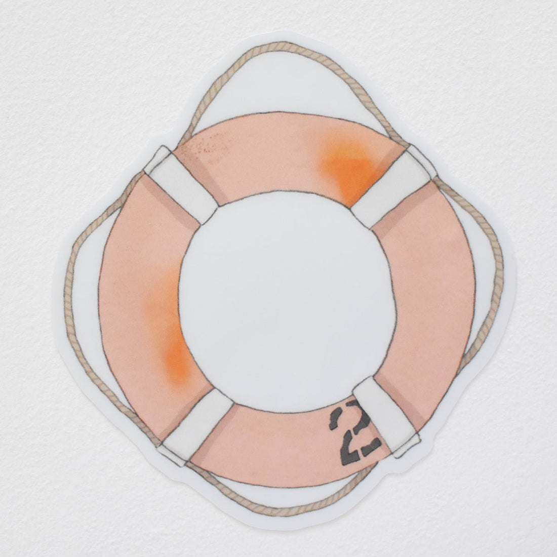 Life Rescue Ring Sticker Sara Fitz Life Ring Sticker 3x3 Vinyl Weatherproof