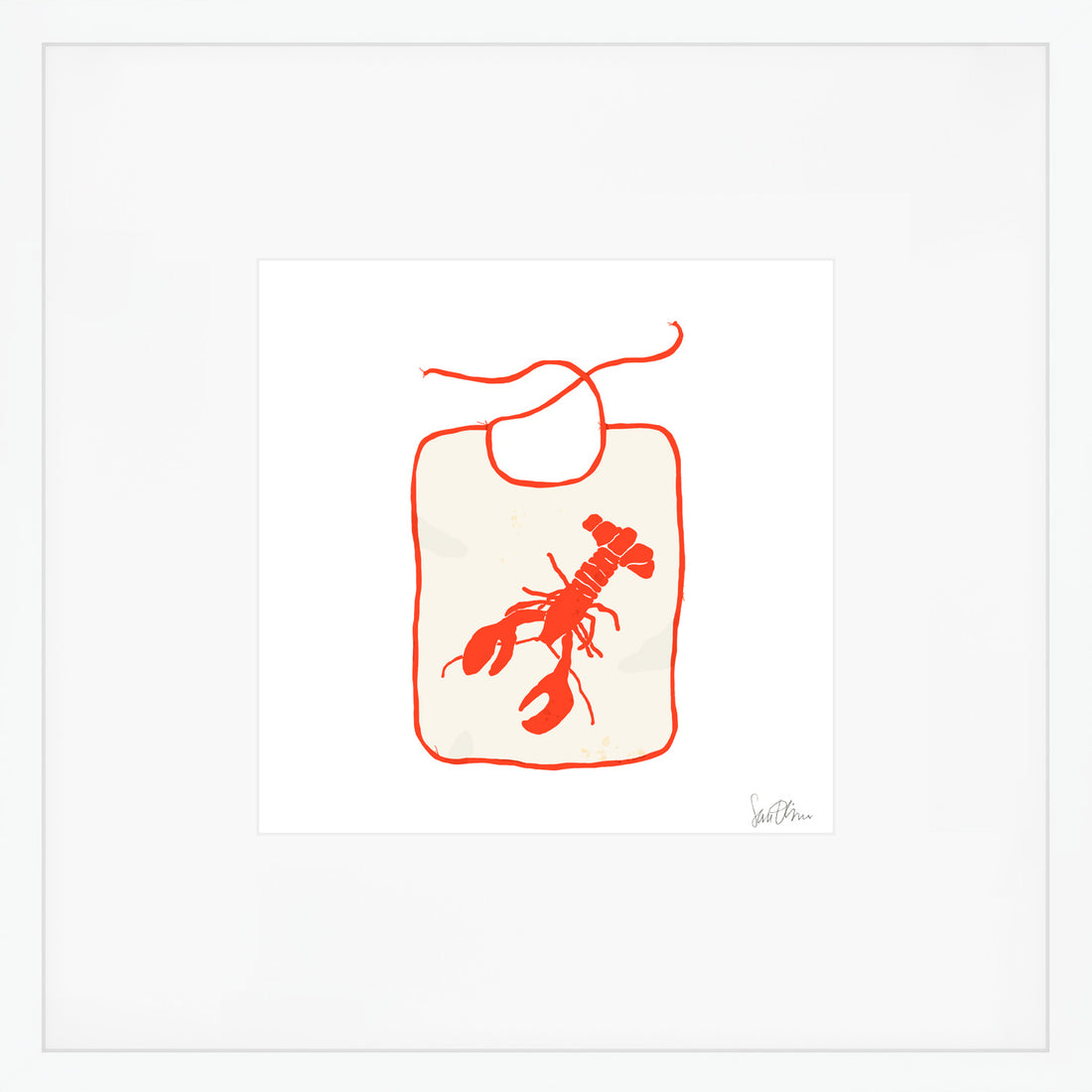 Lobster Bib Art Print
