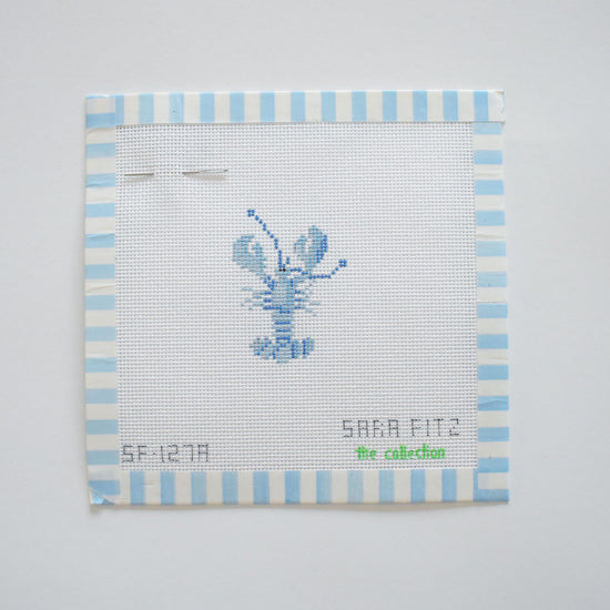 MINI Blue Lobster Needlepoint