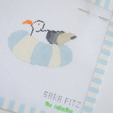 MINI Floating Gull Needlepoint