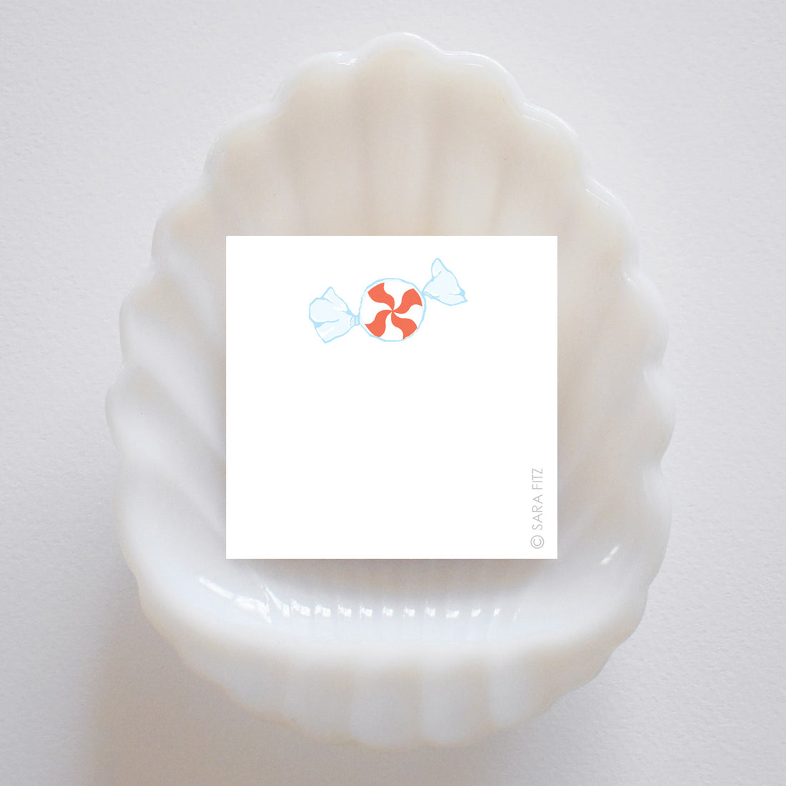 Peppermint Candy Notelet by Sara Fitz